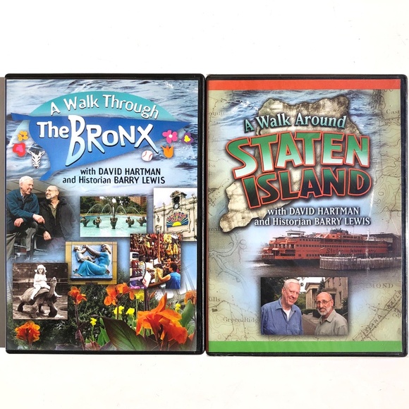 Travelogue DVD Lot of 2 A Walk Through the Bronx & A Walk Around Staten Island - Picture 1 of 3